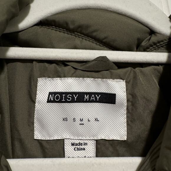 Noisy May Flora Quilted Jacket Olive Green Size Medium - Picture 5 of 7